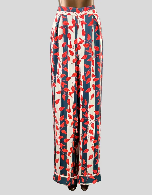 JOHANNA ORTIZ Leaf Print Wide Leg Pants  w/ Tags - 10 US