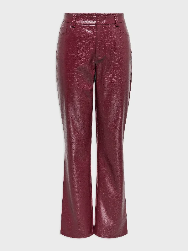 Γυναικείο παντελόνι δερματίνη ONLKARA FAUX LEATHER SNAKE PANT OTW 15348569 | 15348569