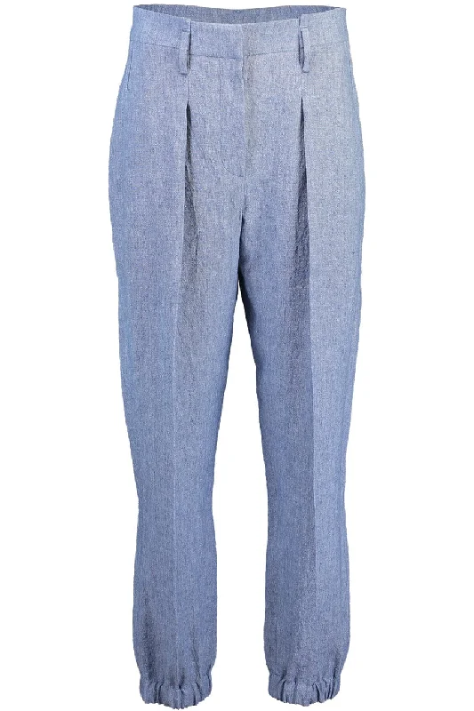 Crinkled Linen Jogger Pant