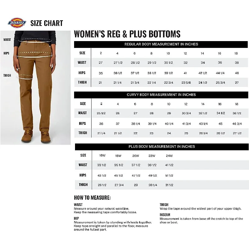 Dickies Women's Relaxed Fit Straight Leg Cargo Pant