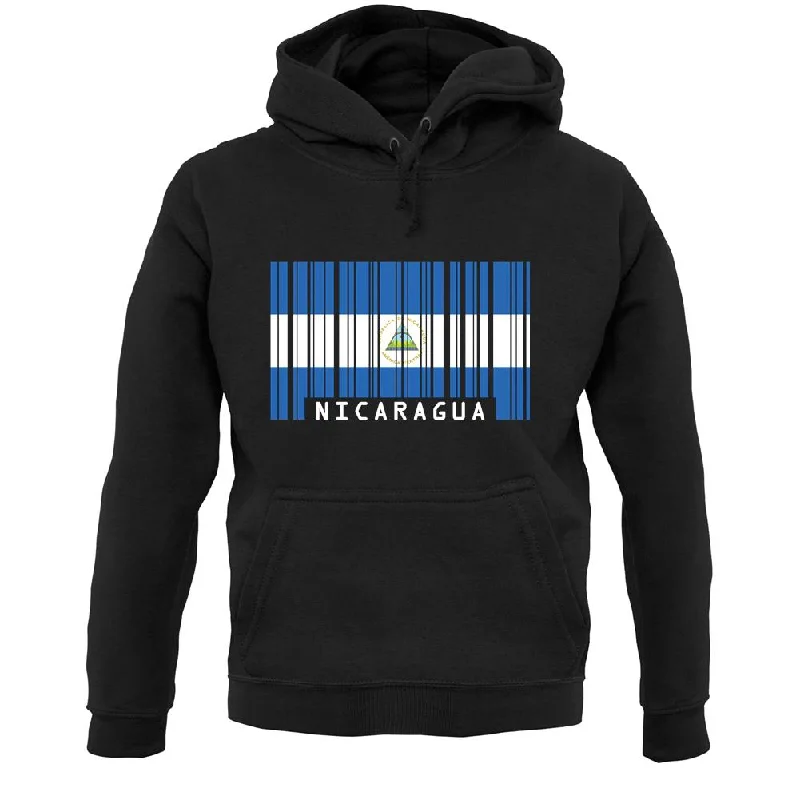 Nicaragua Barcode Style Flag Unisex Hoodie