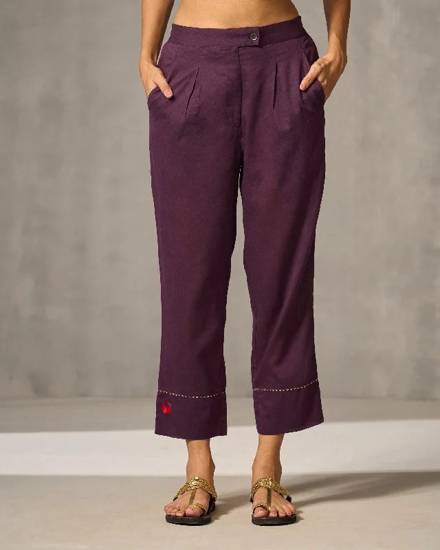 Novel Narrow Pants - Purple