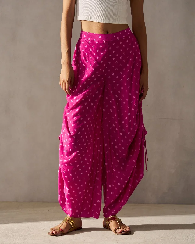 Drawstring Pants - Fuchsia