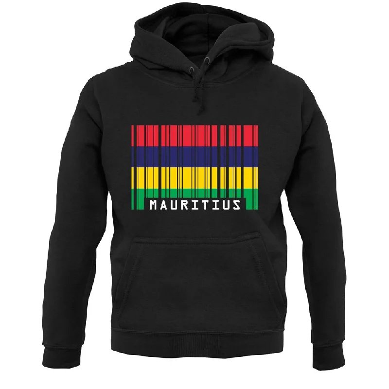 Mauritius Barcode Style Flag Unisex Hoodie