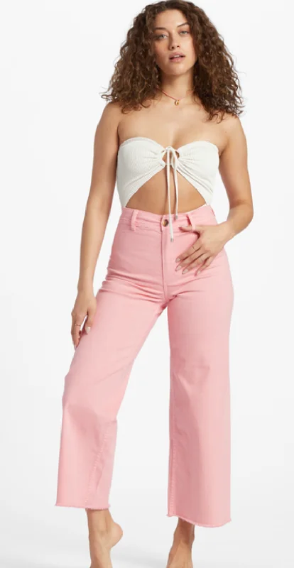 Free Fall High-Waist Pants- Flamingo