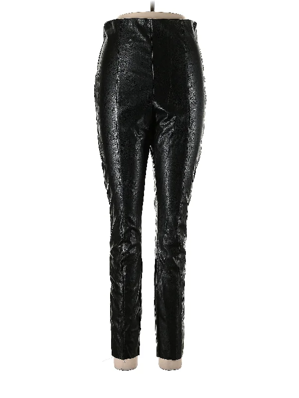 Faux Leather Pants Formal Wide-Leg Pants