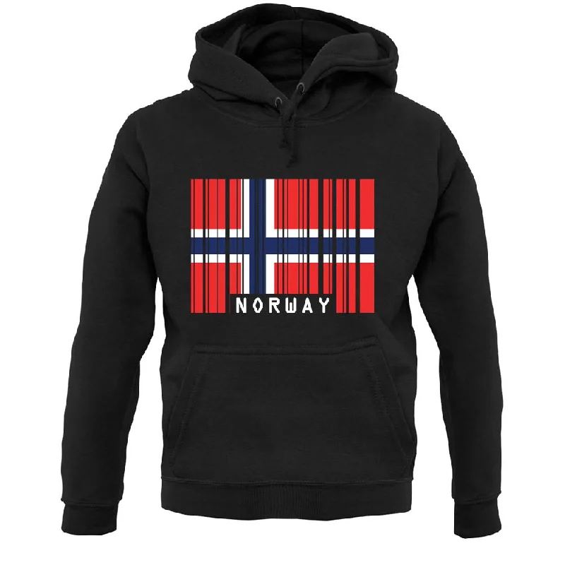 Norway Barcode Style Flag Unisex Hoodie