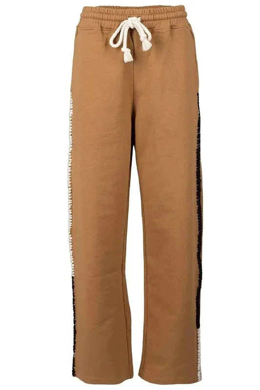 Wide Leg Contrast Stitch Track Pant