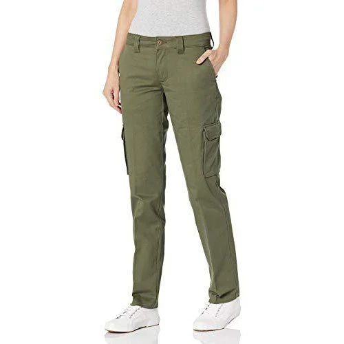 Dickies Women's Relaxed Fit Stretch Cargo Straight Leg Pant