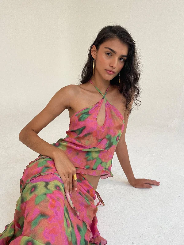 Garden ecstasy blouse Wrap Front Blouse
