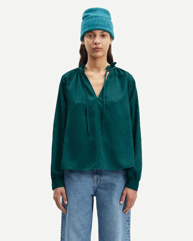 KAROOKHI BLOUSE 15043 / ATLANTIC DEEP Feminine Puff Blouse