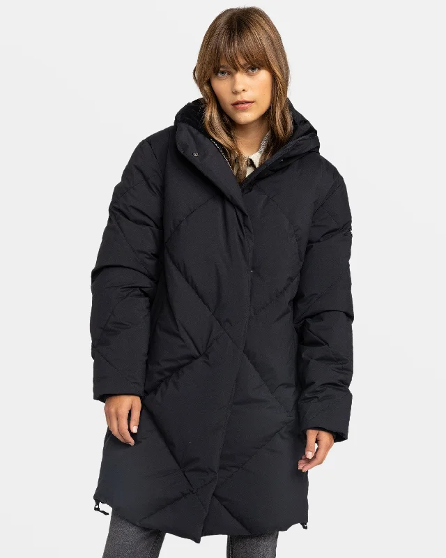 Abbie Insulated Snow Jacket - True Black Plaid T-Shirt Polka Dot Checkered