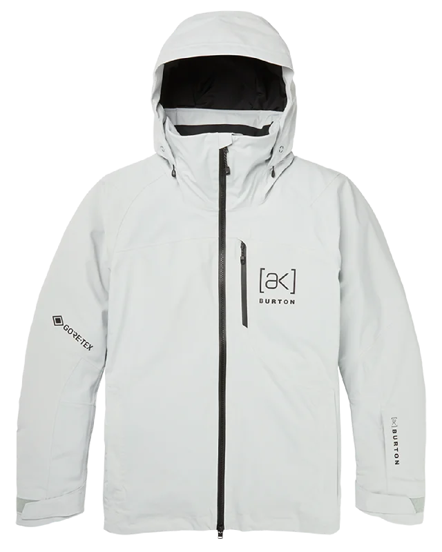 Burton Women's [ak]® Embark Gore‑Tex 2L Snow Jacket - Gray Cloud Ribbed T-Shirt High Neck Heavyweight