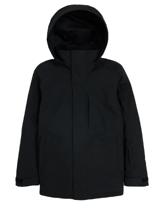 Burton Women's Jet Ridge Snow Jacket - True Black Asymmetrical Pockets Print
