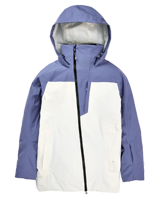 Burton Women's Pillowline Gore-Tex 2L Snow Jacket - Slate Blue/Stout White Welt Pockets Slit Pockets Flap Pockets Burton Women's Pillowline Gore-Tex 2L Snow Jacket - Slate Blue/Stout White Welt Pockets Slit Pockets Flap Pockets