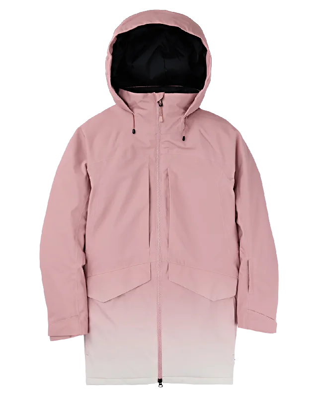 Burton Women's Prowess 2.0 2L Snow Jacket - Blush Pink Ombre Beaded Sequined Faux Fur Burton Women's Prowess 2.0 2L Snow Jacket - Blush Pink Ombre Beaded Sequined Faux Fur