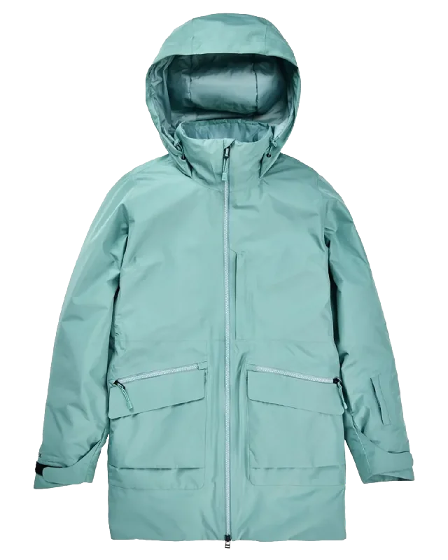 Burton Women's Treeline Gore-Tex 2L Snow Jacket - Rock Lichen Embroidered Appliqued Beaded Burton Women's Treeline Gore-Tex 2L Snow Jacket - Rock Lichen Embroidered Appliqued Beaded