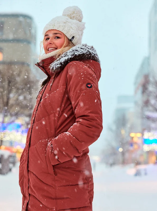 Ellie Warmlink Winter Jacket With Heating Panel - Smoked Paprika Boxy Fit Fitted Loose Ellie Warmlink Winter Jacket With Heating Panel - Smoked Paprika Boxy Fit Fitted Loose
