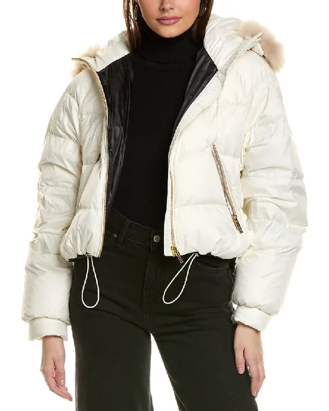 GORSKI Apres-Ski Jacket Mesh Blend Leather Blend Suede Blend