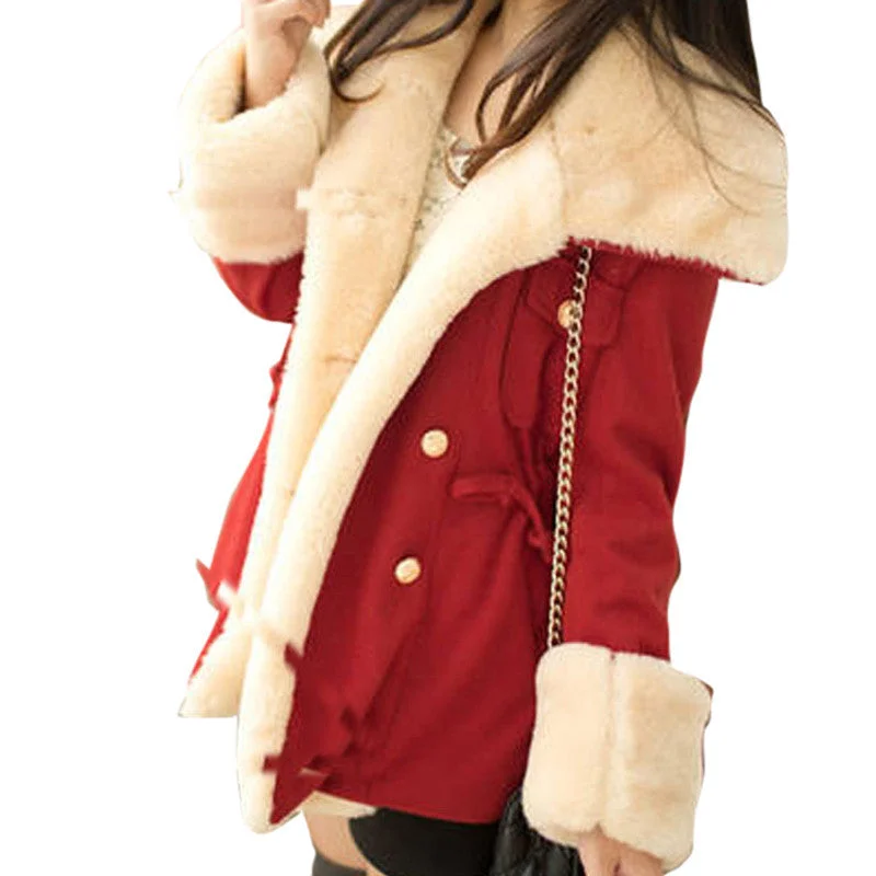JECKSION New 1PC Winter Fashion Warm Double-Breasted Wool Blend Jacket Women casacos femininos Coat overcoat #LN Cozy Warm Stylish JECKSION New 1PC Winter Fashion Warm Double-Breasted Wool Blend Jacket Women casacos femininos Coat overcoat #LN Cozy Warm Stylish