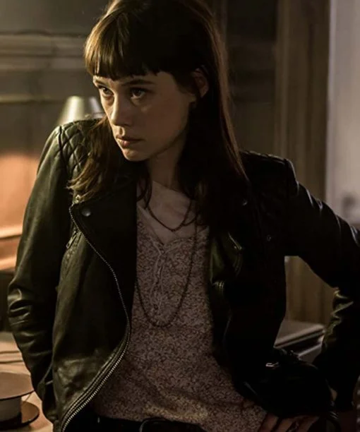 Lorraine The Vault (2021) Leather Jacket Houndstooth Herringbone Solid