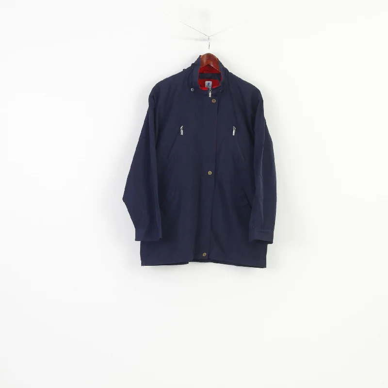 NCL Norwegian Women L Jacket Navy Lightweight Zip Up Shoulder Pads Cruise Line Top Print Jacquard Patchwork NCL Norwegian Women L Jacket Navy Lightweight Zip Up Shoulder Pads Cruise Line Top Print Jacquard Patchwork