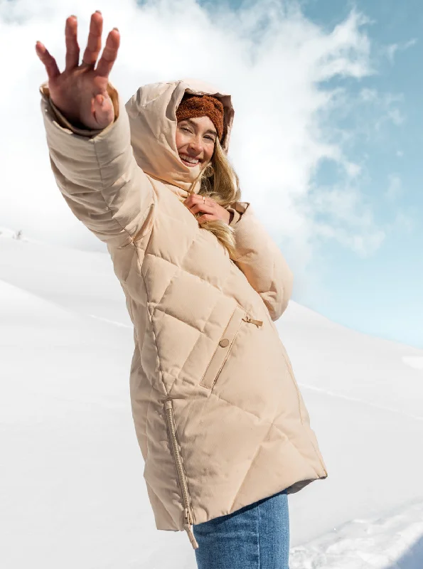 Neeva Winter Jacket - Hazelnut Lace Blend Ribbed Blend Corduroy Blend