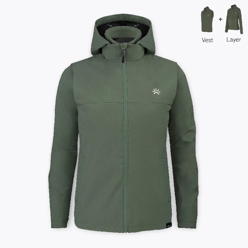 Women's NS40 Light Jacket Clover Green Faux Fur Fabric Real Fur Fabric Shearling Fabric Women's NS40 Light Jacket Clover Green Faux Fur Fabric Real Fur Fabric Shearling Fabric