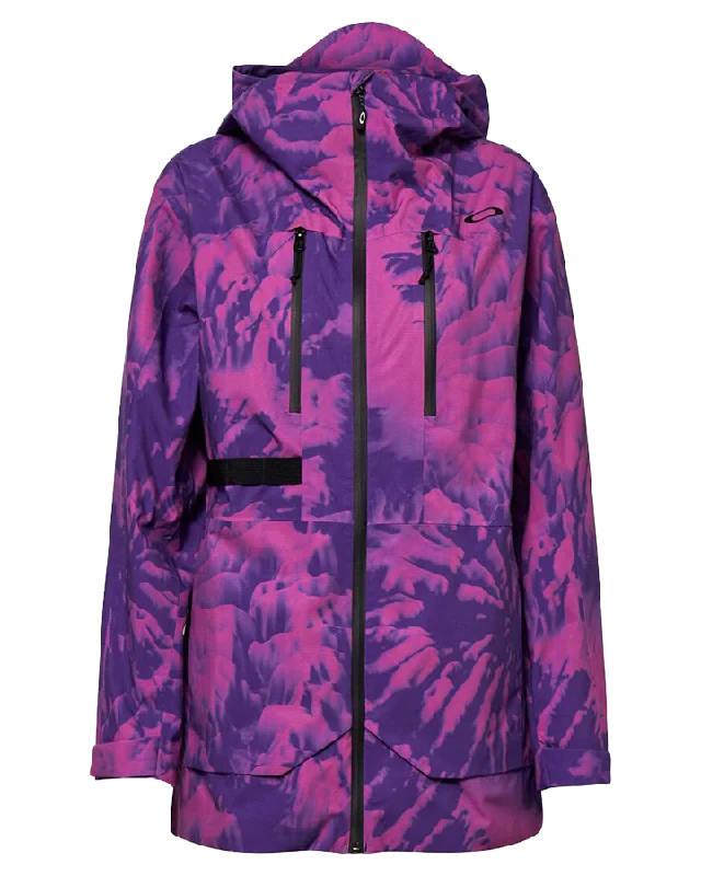 Oakley Juno Shell Snow Jacket - Purple Mountain Td Print Seamless Knitted Crochet