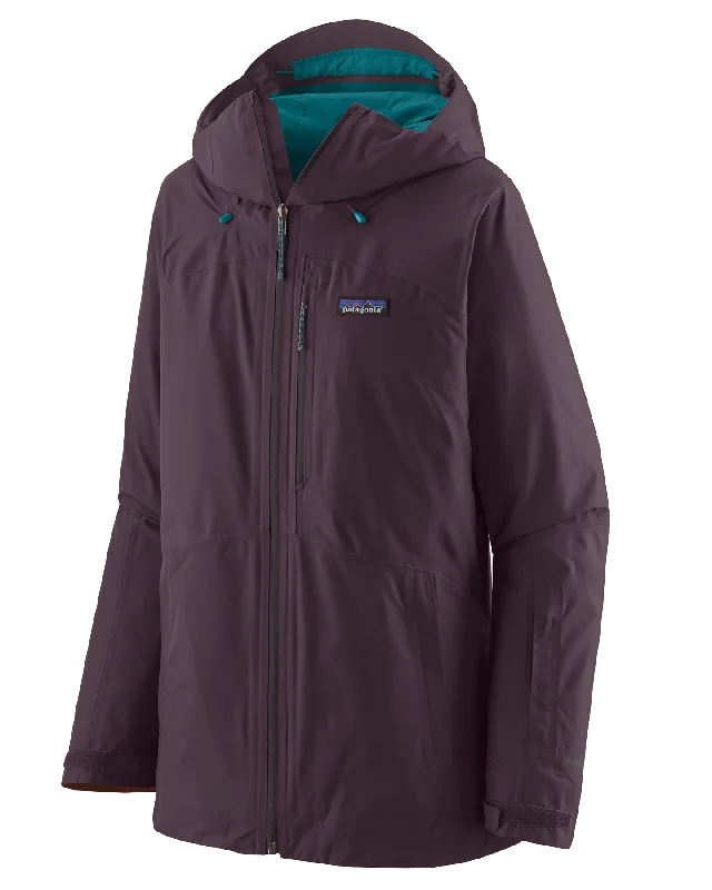 Patagonia Powder Town Women's Snow Jacket - Obsidian Plum - 2024 Beaded Sequined Faux Fur Patagonia Powder Town Women's Snow Jacket - Obsidian Plum - 2024 Beaded Sequined Faux Fur