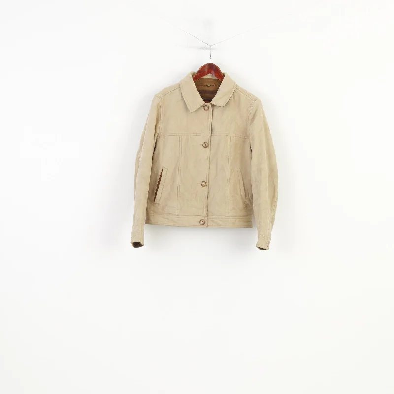 Ploumanac'h Women 8 S Jacket Retro Cotton Beige Bottoms Collar Vintage Padded Top Front Pockets Side Pockets Patch Pockets Ploumanac'h Women 8 S Jacket Retro Cotton Beige Bottoms Collar Vintage Padded Top Front Pockets Side Pockets Patch Pockets