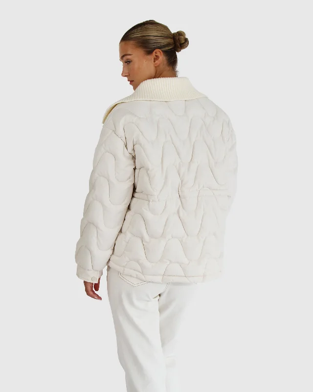 See You Again Quilted Jacket Chenille Brocade Lace
