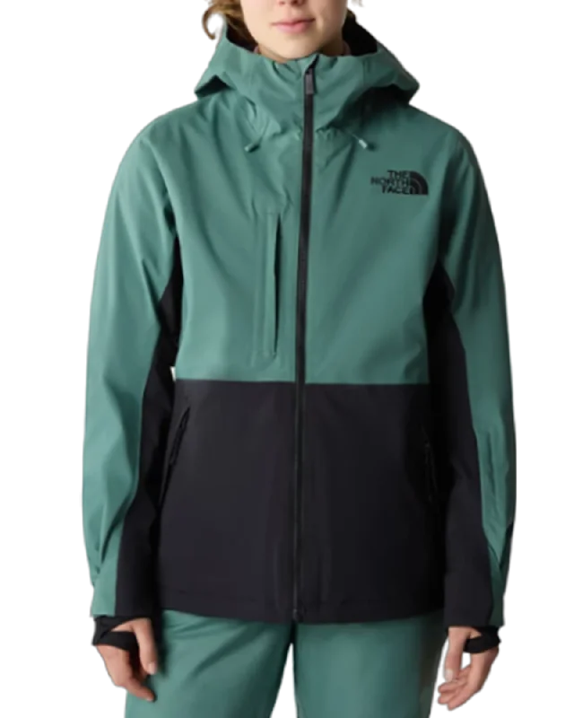 The North Face Women's Freedom Stretch Snow Jacket - Dark Sage/Tnf Black Collared T-Shirt Boat Neck A-Line The North Face Women's Freedom Stretch Snow Jacket - Dark Sage/Tnf Black Collared T-Shirt Boat Neck A-Line