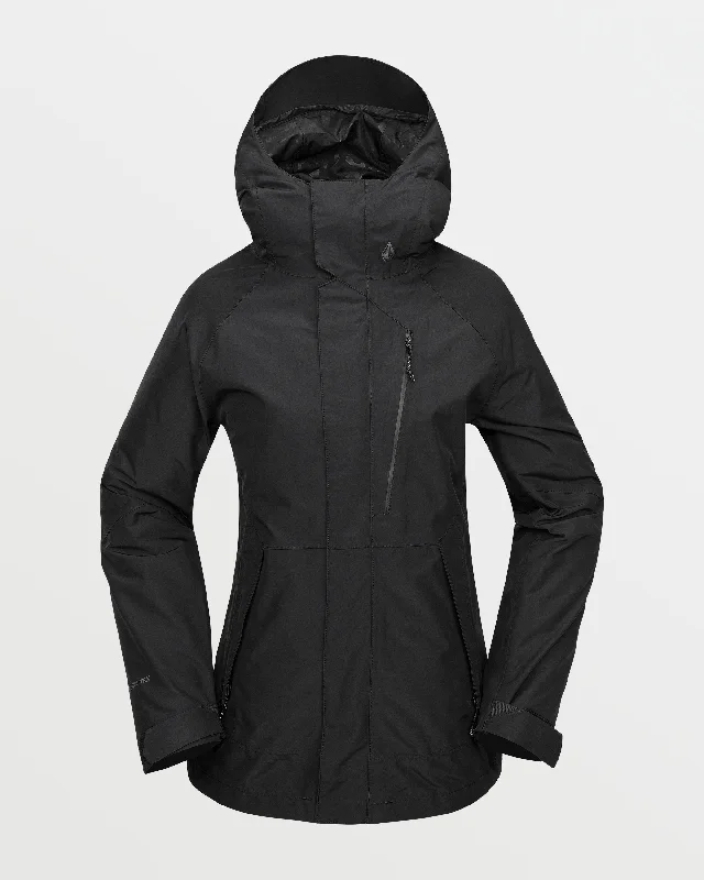 Womens V.Co Aris Insulated Gore Jacket - Black Collared Crew Neck Turtle Neck