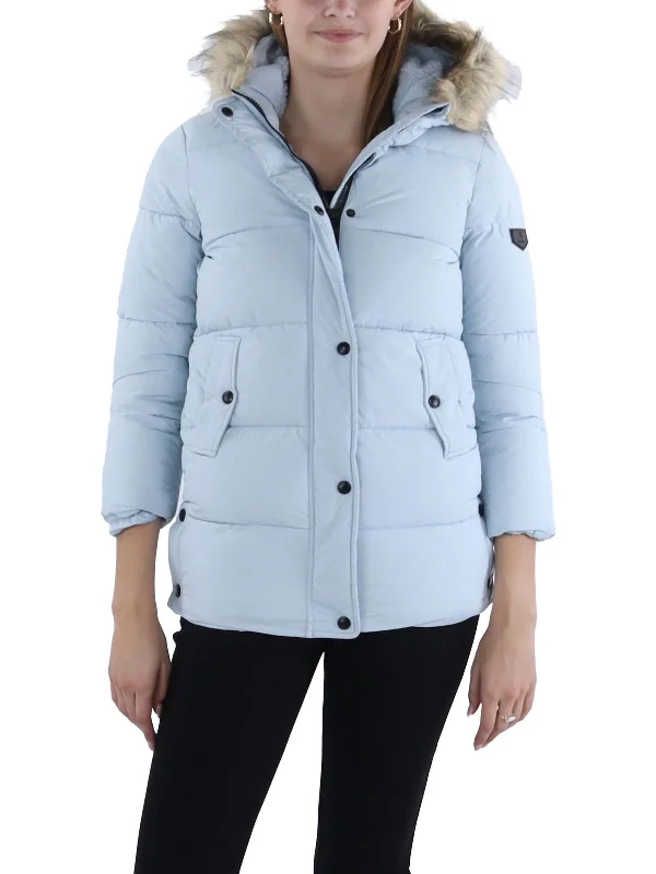 Womens Quilted Cold Weather Puffer Jacket Faux Fur Fabric Real Fur Fabric Shearling Fabric Womens Quilted Cold Weather Puffer Jacket Faux Fur Fabric Real Fur Fabric Shearling Fabric