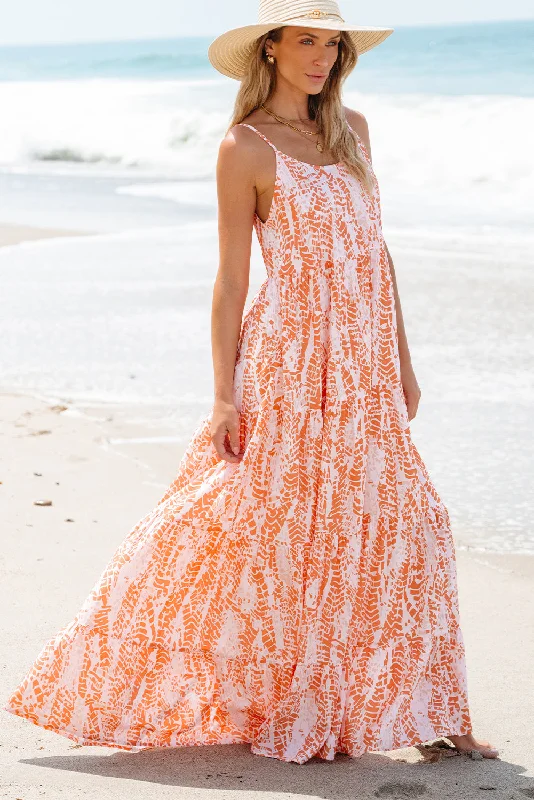 KaleaBoutique Abstract Print Spaghetti Straps Backless Tiered Maxi Dress Trendy A-Line Maxi Dress KaleaBoutique Abstract Print Spaghetti Straps Backless Tiered Maxi Dress Trendy A-Line Maxi Dress