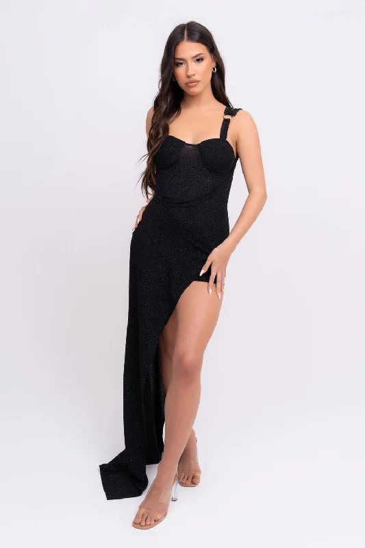 Beauty Mode Black Sparkle Glitter Skort Slinky Stretch Maxi Dress Fashionable Printed Maxi Dress Beauty Mode Black Sparkle Glitter Skort Slinky Stretch Maxi Dress Fashionable Printed Maxi Dress