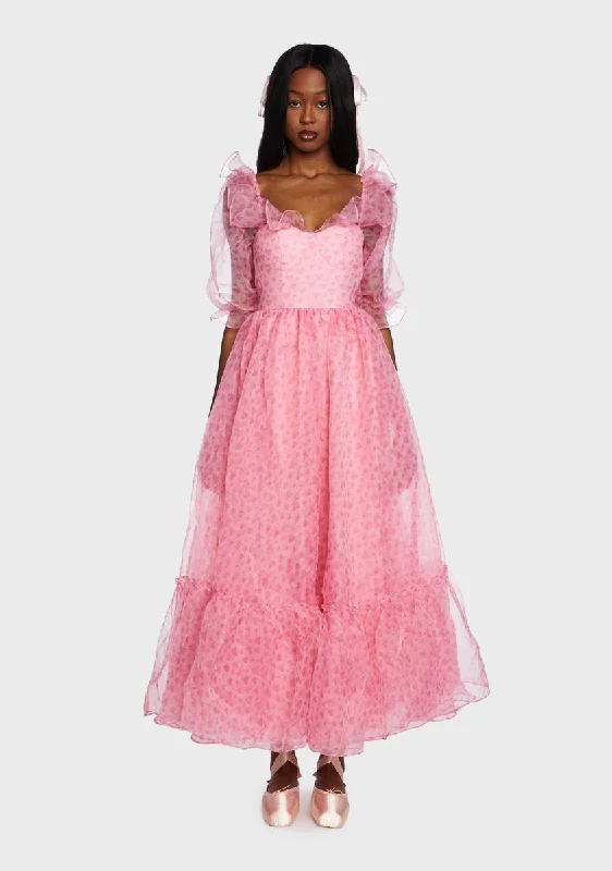 Mon Amour Ruffled Beauty Maxi Dress Trendy Maxi Dress with Bow