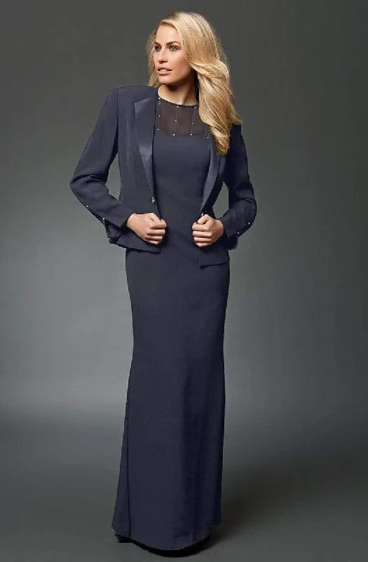 Alexander by Daymor - 702105 Classy Sheer Beaded Sheath Dress With Jacket Striped Jacket Polka Dot Jacket Floral Jacket Alexander by Daymor - 702105 Classy Sheer Beaded Sheath Dress With Jacket Striped Jacket Polka Dot Jacket Floral Jacket