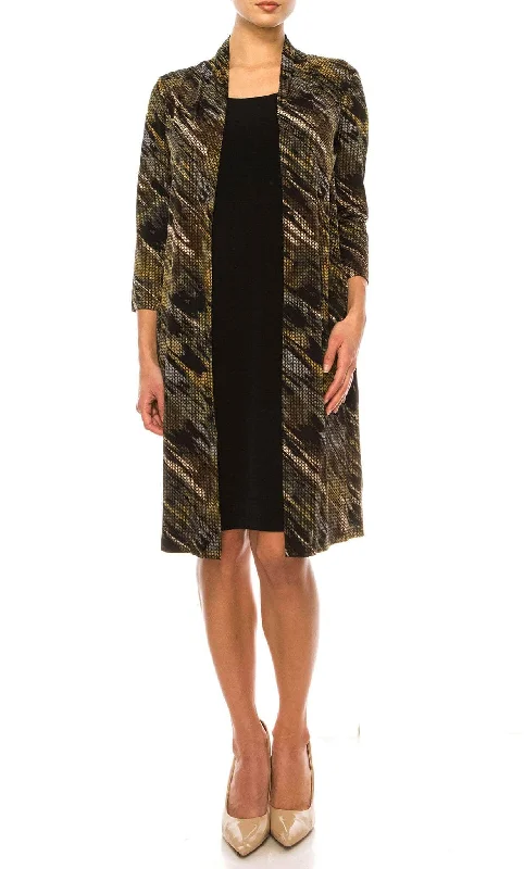 Connected Apparel TGL70975 - Abstract Print Faux Jacket Dress Wool Jacket Cashmere Jacket Tweed Jacket Connected Apparel TGL70975 - Abstract Print Faux Jacket Dress Wool Jacket Cashmere Jacket Tweed Jacket