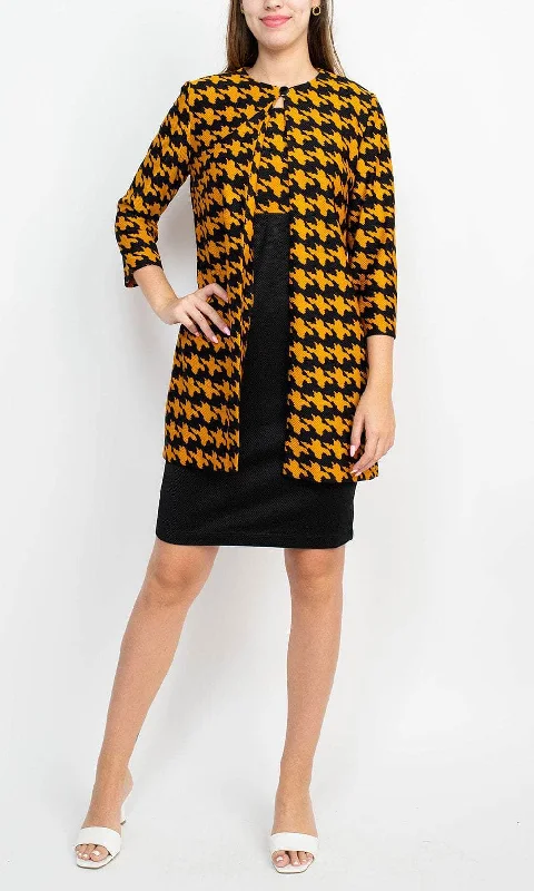 Danny & Nicole 27140M - Checkered Dress with Jacket Snapped Jacket Toggled Jacket Drawstring Jacket Danny & Nicole 27140M - Checkered Dress with Jacket Snapped Jacket Toggled Jacket Drawstring Jacket