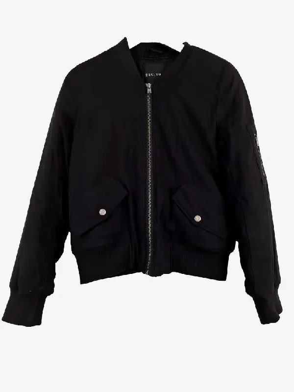 Decjuba Plush Everyday Bomber Jacket Size 10 Satin Fabric Silk Fabric Chiffon Fabric Decjuba Plush Everyday Bomber Jacket Size 10 Satin Fabric Silk Fabric Chiffon Fabric