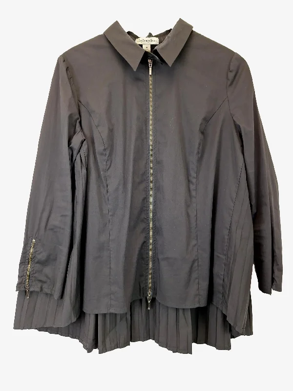 George Gross Subversive Pleated Zip Up Jacket Size 14 Front Pockets Side Pockets Patch Pockets