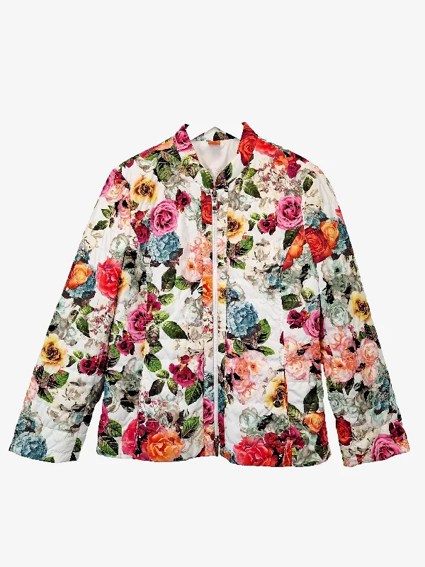 Gerry Weber Rainbow Rose Quilted Puffer Jacket Size 12 Jacket Blazer Coat