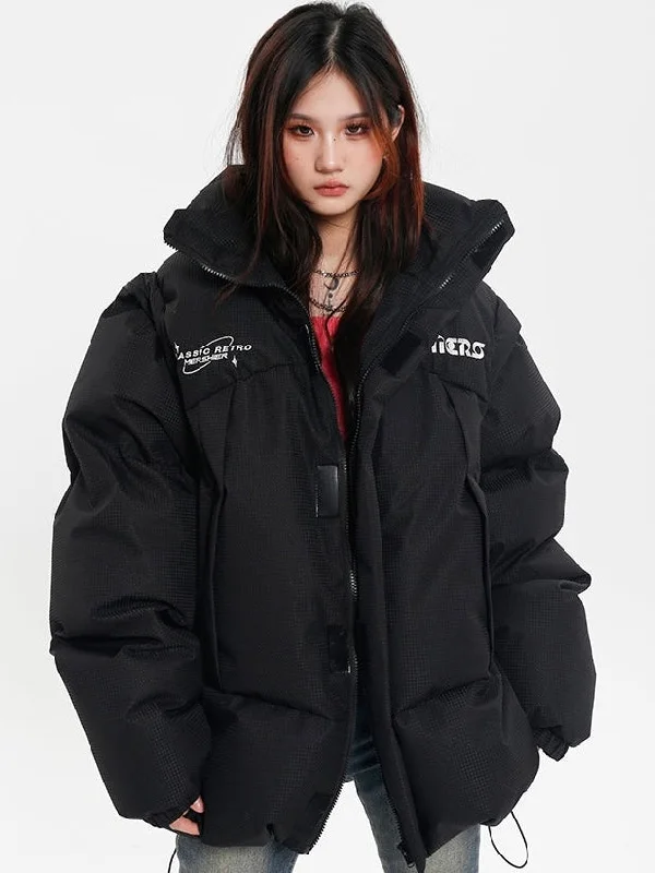 Joelle Solid Color Long Detachable Sleeves Zip Up Turtleneck Puffer Jacket Nylon Jacket Polyester Jacket Spandex Jacket Joelle Solid Color Long Detachable Sleeves Zip Up Turtleneck Puffer Jacket Nylon Jacket Polyester Jacket Spandex Jacket