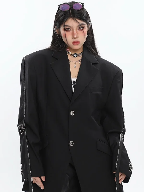 Kelly Solid Color Unisex Zipper Loose Long Sleeve Blazer Jacket Knit Fabric Woven Fabric Fleece Fabric Kelly Solid Color Unisex Zipper Loose Long Sleeve Blazer Jacket Knit Fabric Woven Fabric Fleece Fabric