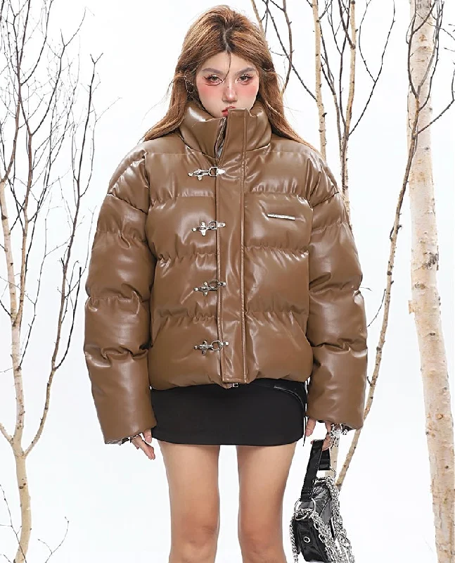 Laura Solid Color Hooked Up Pu Leather Long Sleeve Bomber Jacket Hooded Jacket Caped Jacket Shawl Collar Jacket Laura Solid Color Hooked Up Pu Leather Long Sleeve Bomber Jacket Hooded Jacket Caped Jacket Shawl Collar Jacket