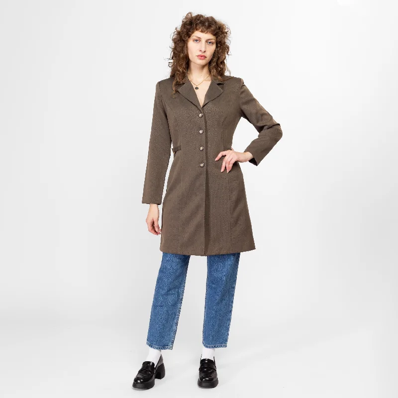 Medium 90s Olive Brown Long Blazer Jacket Print Jacket Jacquard Jacket Patchwork Jacket Medium 90s Olive Brown Long Blazer Jacket Print Jacket Jacquard Jacket Patchwork Jacket