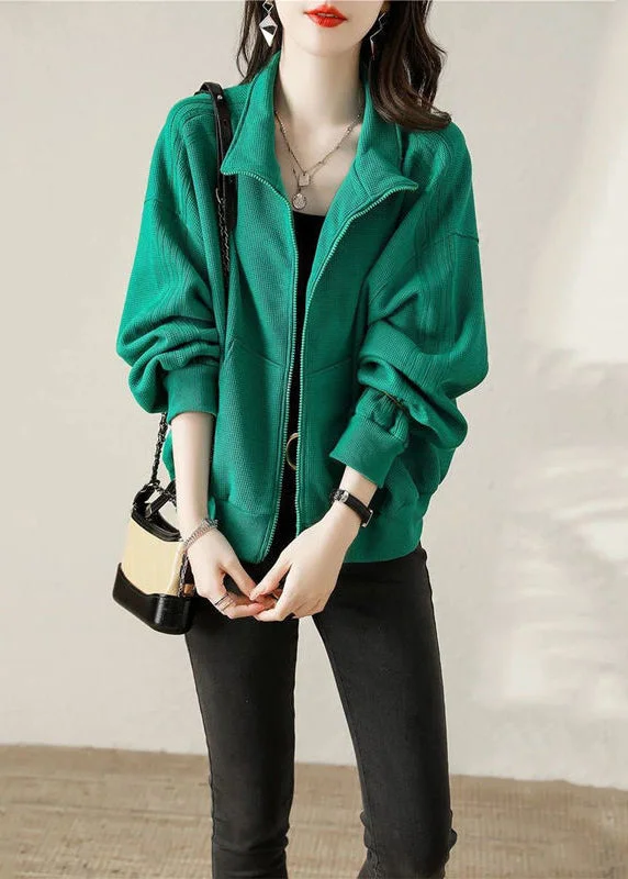 Modern Green Oversized Pockets Cotton Jacket Fall Tailored Jacket Straight Jacket A-Line Jacket Modern Green Oversized Pockets Cotton Jacket Fall Tailored Jacket Straight Jacket A-Line Jacket