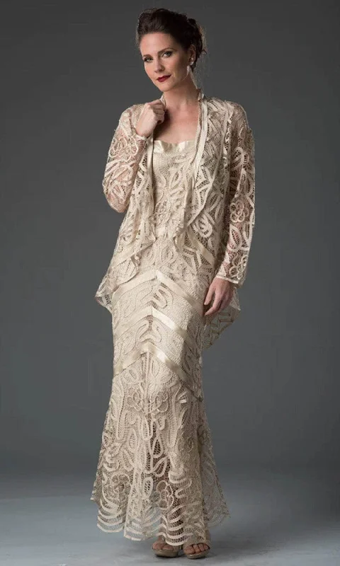 Soulmates D7069 - Sleeveless Embroidered Formal Dress with Jacket Faux Fur Jacket Real Fur Jacket Shearling Jacket Soulmates D7069 - Sleeveless Embroidered Formal Dress with Jacket Faux Fur Jacket Real Fur Jacket Shearling Jacket